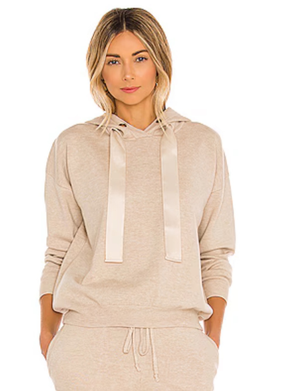 One Grey Day Sydney Grommet Hoodie in Oatmeal Oatmeal NWOT Retail $188 NWOT Smal